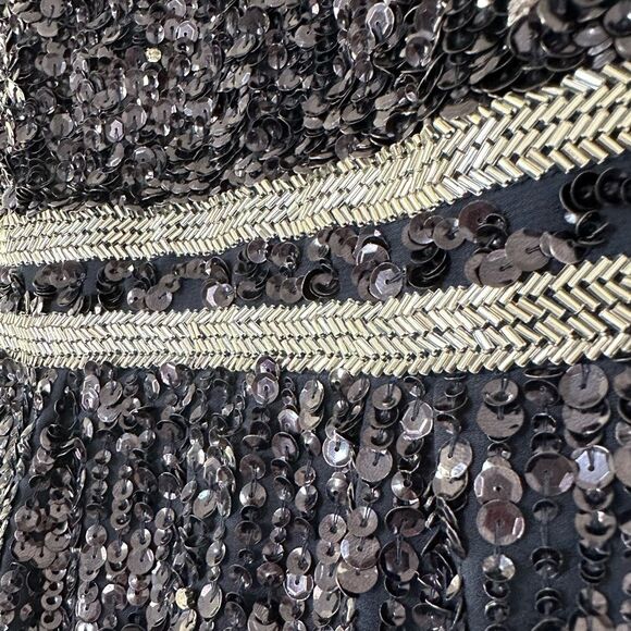 Mac Duggal | A10509 Sleeveless High Neck Beaded Midi Sheath Dress Size 2 NWT - Picture 9 of 11